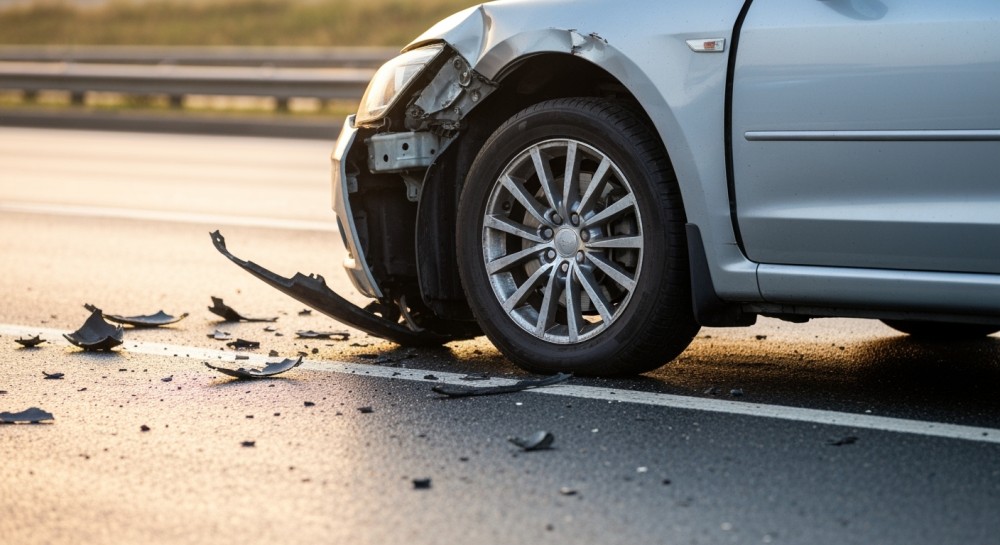 Wypadek na A2: Kolizja dwóch samochodów, jedna osoba ranna i poważne utrudnienia w ruchu