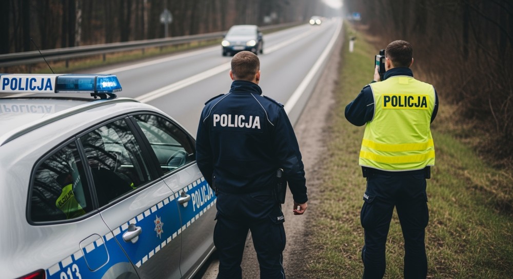 Szaleńczy pościg za kierowcą z zakazem – dramatyczne chwile w Tuszynie