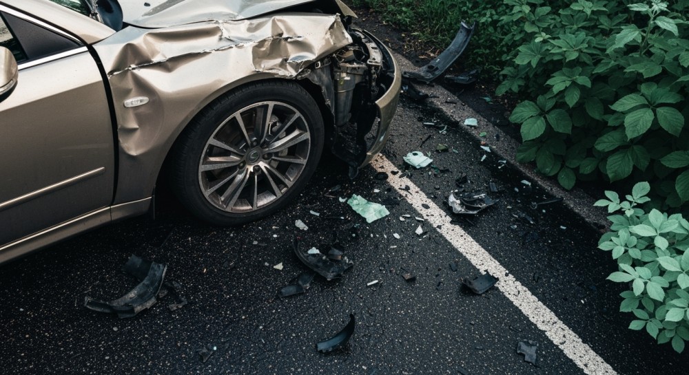 Kierowca Citroena w Szadku wbił się w słup – co się stało?